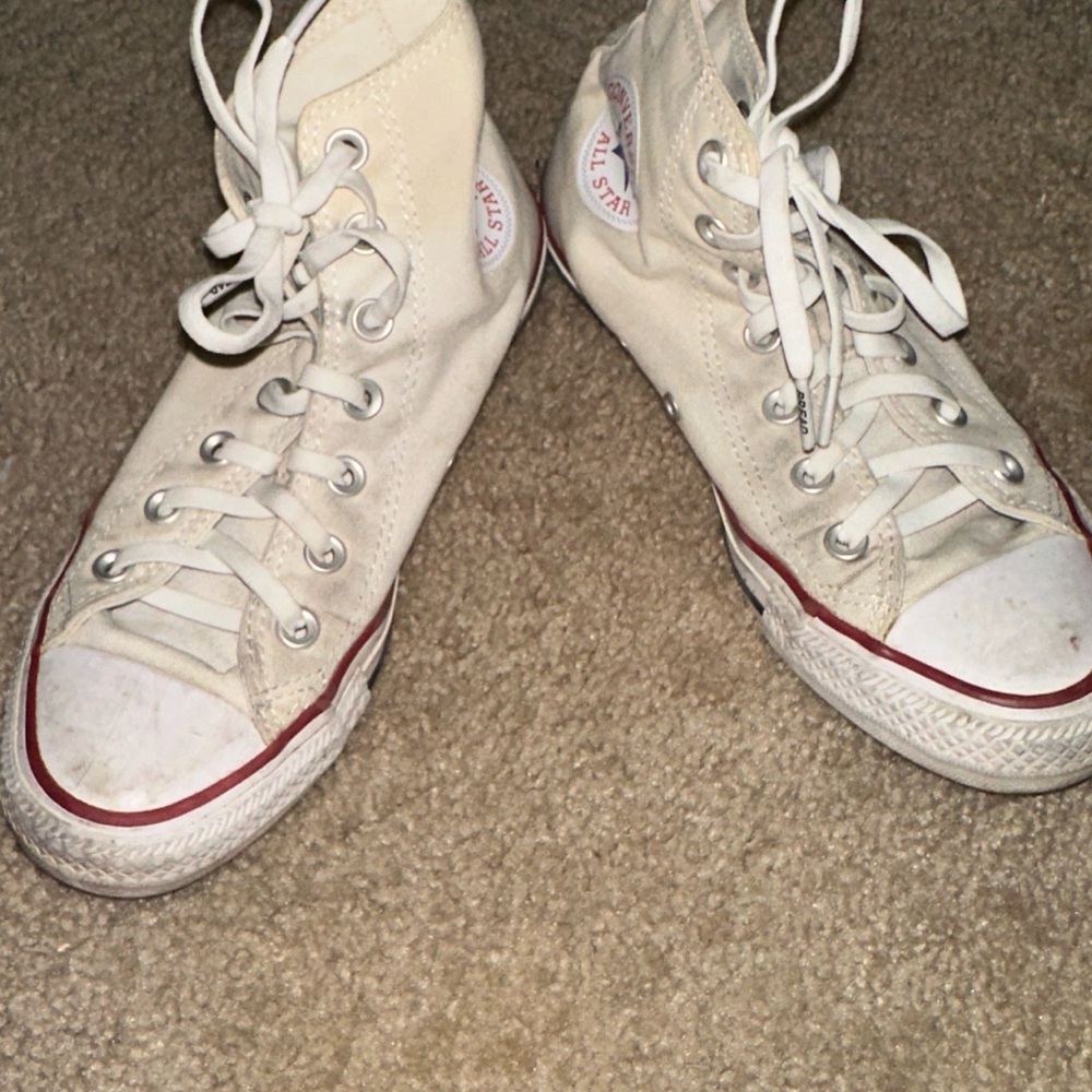 Converse White High-Top Sneakers